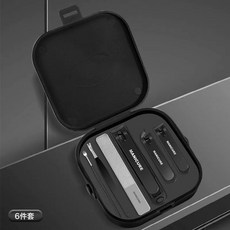 DIU 防飛濺指甲鉗家用指甲剪剪指甲刀女男士工具指甲刀套裝, 1個, 二次開刃防飛濺-高雅黑6件套:如圖