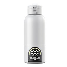 便攜無線恆溫暖奶器：110v電熱杯，12000毫安數顯溫控，智能熱水杯，外出哺乳神器, 【12000毫安】925A母嬰泡奶保溫杯, 1個