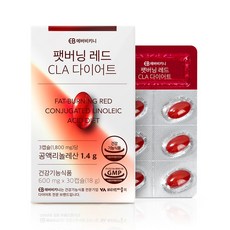 에버비키니 팻버닝 레드 CLA 다이어트 공액 리놀레산, 30정, 1개