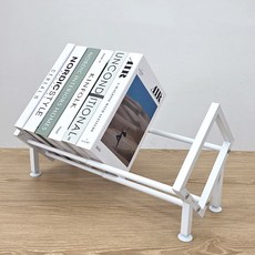 SoBuy 길이 조절형 철제 책장 책꽂이, 화이트