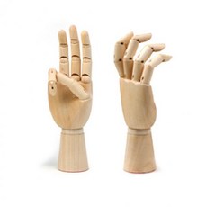 구체관절 구조 원목 손 모형