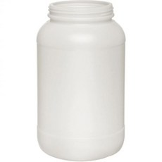 와이드 마우스 플라스틱 보관 용기 1갤런 HDPE 소재 안감 뚜껑이 있는 흰색4팩