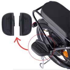 삼천리 자전거 전기자전거용 자전거 뒷자리 보조발판 AEP110, 1개, 블랙