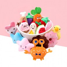 애구애구 강아지 장난감 이갈이 애착 인형, 삑삑 친구들 우가우가, 1개