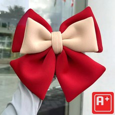 알탱고 귀여운 /리본/ 헬멧 부착형 레포츠용 선물용, 레드+아이보리