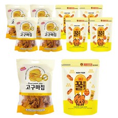 데일리포켓 달콤바삭 고구마칩400g 5개+무직타이거 미니 꿀 꽈배기400g 5개 (총10개) 어린이집 유치원 학교 교회 기업 관공서 간식 선물, 10개, 400g