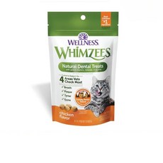唯潔 WHIMZEES 貓咪潔牙餅 貓咪潔牙零嘴 口腔清潔 三種口味, 56g, 1個, 雞肉