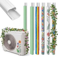 Innconee 3 Pcs Mini Split Line Set Cover 15.8" Upgrade Decorative Minisplit Lineset Cover DIY Pa