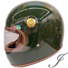 EVO 891 深墨綠 經典車縫復古樂高全罩 安全帽 樂高帽 復古帽《遠古騎士》, 1個, 2XL：61cm-62cm