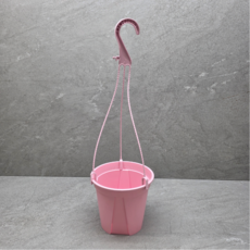 여우놀이터 걸이화분 화분 세트( 꽈베기형) 행잉걸이+원형슬릿화분 15호, 1세트, 핑크