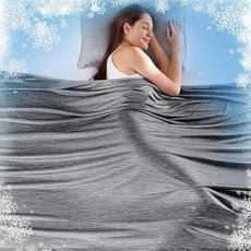KMUSET 쿨링 담요 트윈 (152.4 x 203.2cm(60 x 80인치)) 뜨거운 수면 및 야간 땀 방지를 위한 양면 여름 쿨링 담요 기숙사 방 필수품을 위한 시원하고, 흑요석 그레이