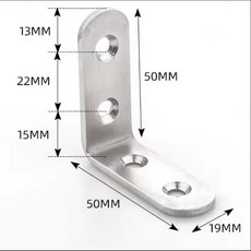 2개 조각 L자형 201 스테인레스 90도 코너 접이식 브래킷 파티션 주택 스틸 코드, Model 50 2.8mm thi, other