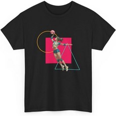 여성 배구 스파이커 티셔츠 공격수 아웃사이드 히터 액션 그래픽 기하학 배경