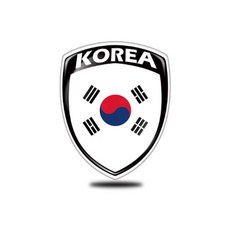 킹콩 태극기 스티커 에폭시 반사재질, 1개
