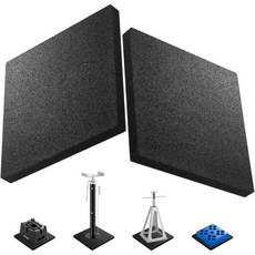 보이센 RV 안정 지지대 패드 고무 트레일러 수평 블록 플렉스 미끄럼 방지 캠퍼 여행용 자갈 및 울퉁불퉁한 지형에 적합 (12인치 2개 세트)