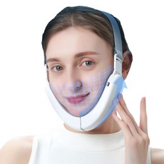 얼굴마사지기 이중턱 관리 케어V라인 얼굴 미세전류형, 1개, 흰색