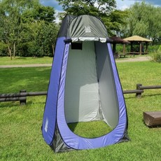 캠핑 야외 암막 간이 탈의실 1인용 샤워 낚시 텐트, 퍼플블루