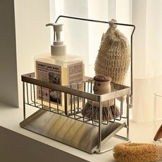 오쏘리빙 스테인레스 304 수세미 거치대 걸이 물빠짐 주방세제 선반 받침 정리대 싱크대, 1개, 일반_행주걸이형