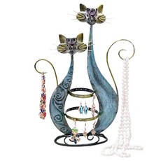 Hidecor 고양이 주얼리 오거나이저 귀걸이 홀더 목걸이 팔찌 디스플레이 스탠드 여성용 여아용, Hidecor 고양이 주얼리 오거나이저 귀걸이 홀더 목