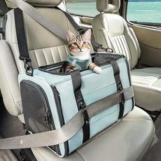 Petsfit 고양이 캐리 애완 동물 운반 가방 소형 개 특허 안전 버클 포함 탈주 방지 자물쇠가있는 지퍼 형 무너짐 방지 접는 방재·통원·신칸센, 1개, 상세페이지 참조