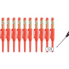 신나서상사 공업용 인테리어 긴촉 롱닙 마카펜, 10개, 1색, 레드