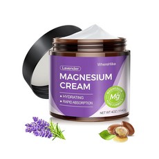 STILIP 자연 추출물 국소 마그네슘 크림 야간 스킨 케어 로션 일상적인 휴식 루틴 깊은 수분 공급 경량 모이스처라이징 바디 무향 240372, 라벤더 1개