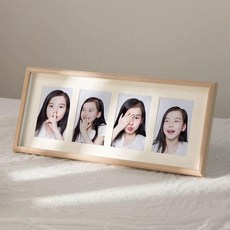 성장액자 돌잔치 첫돌, 어린이용 액자, 1매, 4장 세로 화이트오크