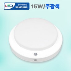 LED 스마트 삼성칩 센서등 15W, 흰색+주광색, 10개