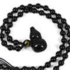 【168開運坊】彩虹黑曜石葫蘆項鍊，保平安辟邪防小人，可調大小，擇日開光, 彩虹黑曜石, 1個