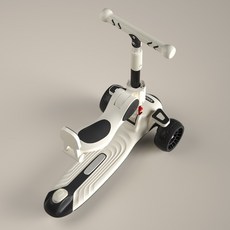 【台灣熱銷Top1】小不記 台灣12h出 免安裝 平衡滑板車 兒童學步車 滑板車 兒童滑板車 滑步車 加大加寬閃光坦克輪, 旗艦款帶椅背款-黑白色, 1個