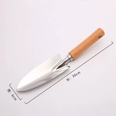 好樂購 不鏽鋼移植鏝 木柄園藝工具 鏟子, 1個, 窄版