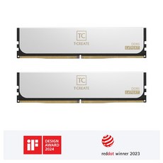 十銓 T-CREATE EXPERT DDR5 6000 CL30 記憶體, 1個, EXPERT D5 6000 白16*2