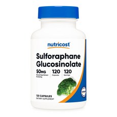 뉴트리코스트 설포라판 글루코시놀레이트 50mg 브로콜리 씨앗 추출물 120캡슐 1개, 120정