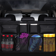 자동차 차량용 트렁크 그물망 네트 포켓 트렁크정리함, 레드