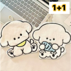 엘루온 귀여운 강아지 행주 걸이형 주방타올, 1세트, 옐로우강아지 + 블루 강아지