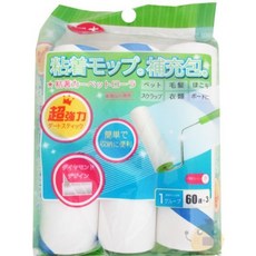 日式伸縮桿膠黏拖把補充包, 1個, 膠黏拖把補充包3入