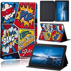 레노버 탭 M10 X605F X505F/탭 M10 PLUS X606F X/탭 E10 TB-X104F/TB-X104L 커버 가죽 낙서 사진 케이스 용, 10 graffiti011, 03 Tab M8