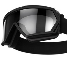더트 바이크 고글 오토바이 안경 ATV 스키 방풍 안경 성인 남성 여성 청소년용, 블랙 프레임+ 그레이 렌즈