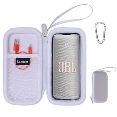 LTGEM JBL Grip 컴팩트 블루투스 스피커 볼드 JBL 프로 사운드와 호환되는 하드 케이스 - 여행용 방수 휴대용 보호 휴대용 보관 가방 케이스만 포함 블루, 5.White