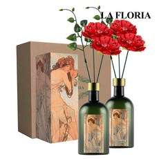 라플로리아 꽃 디퓨저, 2개, 500ml, S1.블랙체리 향/B9. 미니  모란L12/레드