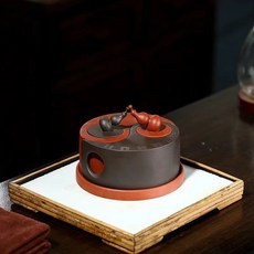 拾光優選好物 老師全手工原礦紫紅泥太極八卦壺 150cc 茶壺茶具, 1個, 乾坤太極壺