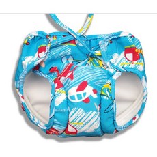 Flamewing專業嬰兒防水游泳褲 玩水褲 尿布褲 嬰兒泳褲 防漏尿布褲 游泳尿布, 1個, 藍色飛機防水泳褲,L, L