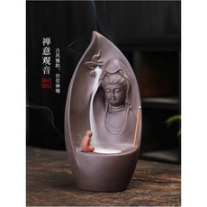 禪意悟到觀音倒流香爐 – 陶瓷工藝，禪意擺設，靜心療癒香道用品