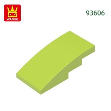 슬로프 곡선 블록 컬러 벽돌과 조립 부품, 7. 51.Lime, 1개