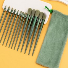 메이크업 브러쉬 소프트 휴대용 13종 화장 브러쉬 파우치 페이스 파운데이션 블러셔 컨투어 섀도우 눈썹, 1개