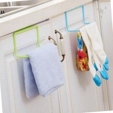 싱크대 문틈 걸이형 주방 행주 수건 장갑 걸이 공간 활용 문고리 부착 주방용품, 1개, 핑크