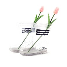 J02兒童款透明線條雨鞋 夏季雨靴