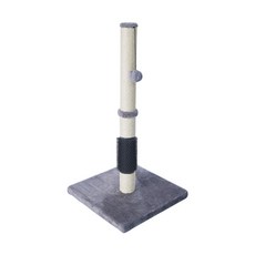 劍麻球貓抓柱劍麻貓抓板貓蹭癢磨爪貓爬架貓架貓玩具貓咪用品, 1個, 簡約貓抓柱★MS0005銀灰色:40*40*80CM