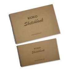 EOEO 스케치북 스프링제본(cotton중목), SS(26x18)