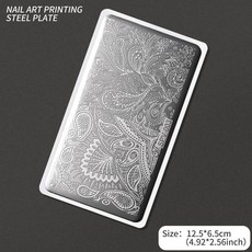 네일 템플릿 꽃 잎 스탬핑 플레이트 이미지 전송 기하학적 스테인레스 스틸 스텐실 아트 몰드 도구, 옵션28) TL-SPV003, 1개